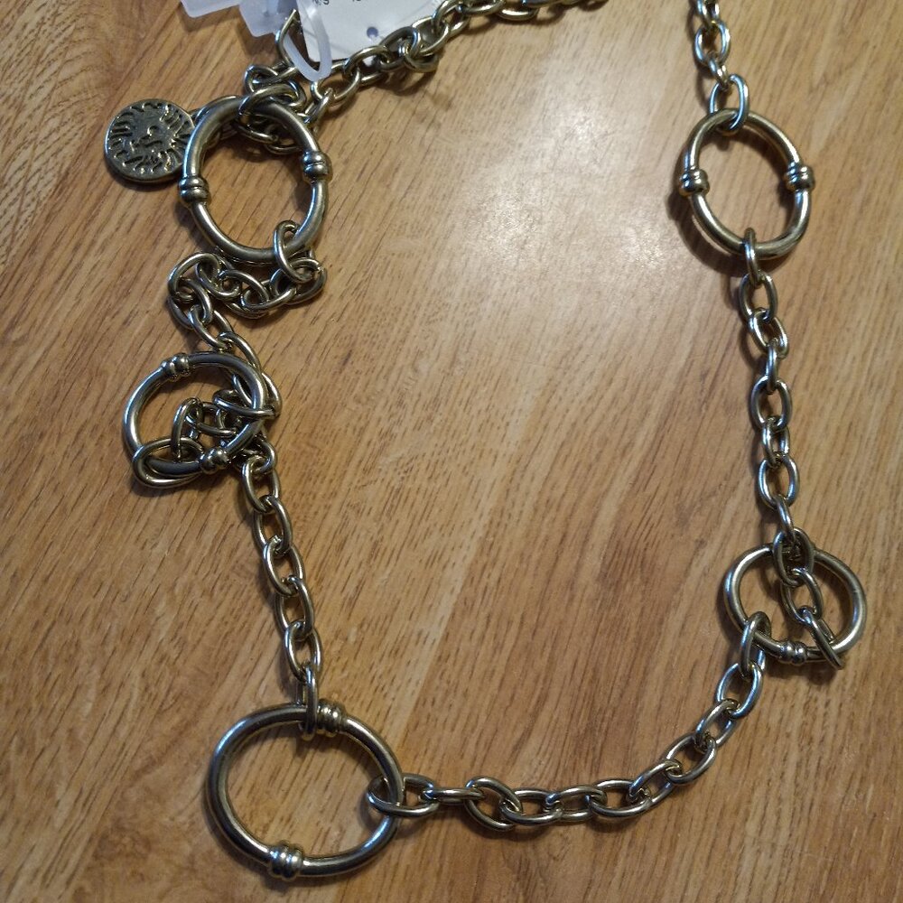 ANNE KLEIN SIGN SILVER TONE BELT SIZE S/M NEW w TAG ; TaG PRICE $34